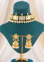 Noorika Pearl Choker Necklace Set (Yellow Gold) NEC002675