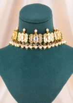 Noorika Pearl Choker Necklace Set (Yellow Gold) NEC002675 - Image 2