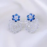 Ocean Radiance Chandelier Earrings (Silver) EAR002289