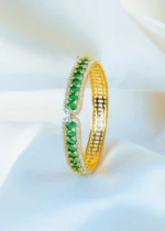 Oval Green Bracelet (Yellow Gold) BRA001143