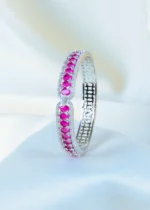 Oval Ruby Bracelet (Silver) BRA001147