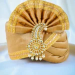 Pachi Kundan Pearl Kalgi for Men (Yellow Gold) KALGI1121