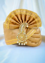 Pachi Kundan Pearl Kalgi for Men (Yellow Gold) KALGI1121