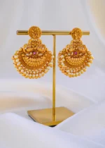 Padma Shringar Earrings (Antique Gold) EAR002048 - Image 2