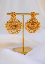 Padma Shringar Earrings (Antique Gold) EAR002048 - Image 3