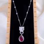 Panthera Luxe Necklace (Silver) NEC001988