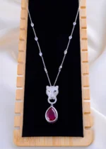 Panthera Luxe Necklace (Silver) NEC001988