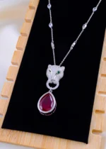 Panthera Luxe Necklace (Silver) NEC001988 - Image 2