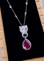 Panthera Luxe Necklace (Silver) NEC001988 - Image 3
