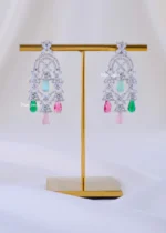 Pastel Prism Luxury Necklace Set (Silver) NEC002264 - Image 3