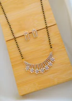 Pear Floral Mangalsutra Set (Yellow Gold) MANG01529 - Image 3