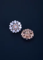 Pear Flower Tops (Rose Gold) EAR001156 - Image 3