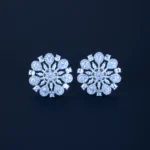 Pear Flower Tops (Silver) EAR001157