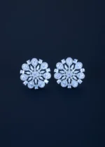 Pear Flower Tops (Silver) EAR001157