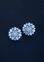 Pear Flower Tops (Silver) EAR001157 - Image 2