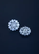 Pear Flower Tops (Silver) EAR001157 - Image 3