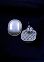 Pearl Aura Earrings (Silver) EAR002037 - Image 3