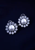 Pearl Bloom Earrings (Silver) EAR002074 - Image 2