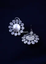Pearl Bloom Earrings (Silver) EAR002074 - Image 3