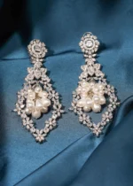 Pearl Bunch Danglers (Silver) EAR000479
