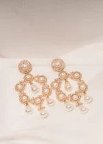 Pearl Classic Danglers (Yellow Gold) EAR000455