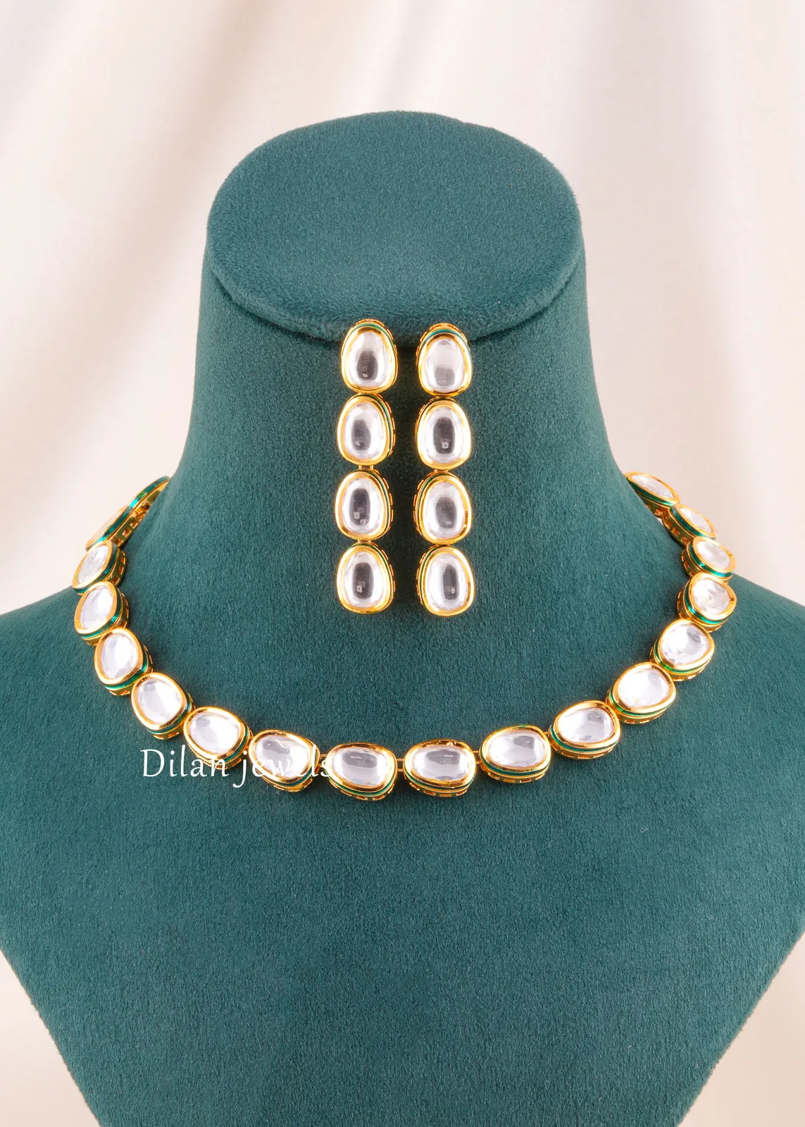 Pearl-Dew-Necklace-Set-Yellow-Gold-NEC002708 Pearl Dew Necklace Set (Yellow Gold) NEC002708 - Image 1