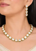 Pearl Dew Necklace Set (Yellow Gold) NEC002708 - Image 4