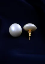 Pearl Dome Studs (Yellow Gold) EAR001905 - Image 3