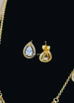 Pearl Drop Elegance Necklace Set (Yellow Gold) NEC002573 - Image 3