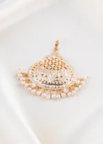 Pearl Filigree Dome Pendant Set (Yellow Gold) PSET02473 - Image 2
