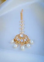 Pearl Fusion Polki Mang Tika (Yellow Gold) ACC000969