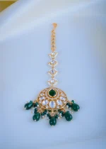 Pearl Fusion Polki Mang Tika (Yellow Gold) ACC000977