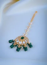 Pearl Fusion Polki Mang Tika (Yellow Gold) ACC000977 - Image 2