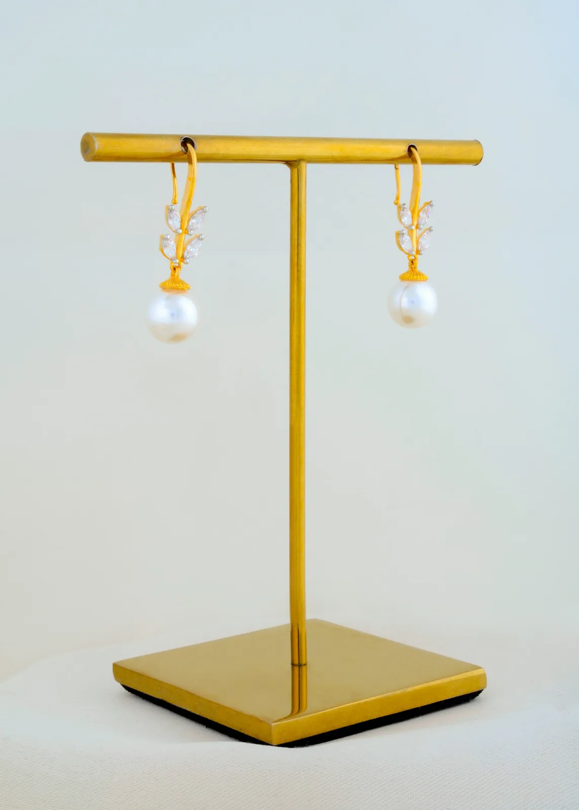 Pearl-Ivy-Drops-Yellow-Gold-EAR001826a Pearl Ivy Drops (Yellow Gold) EAR001826 - Image 1