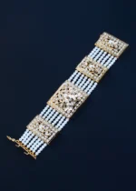 Pearl Jadau Broad Bracelet (Yellow Gold) BRA001112