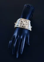 Pearl Jadau Broad Bracelet (Yellow Gold) BRA001112 - Image 2