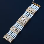 Pearl Jadau Flower Bracelet (Yellow Gold) BRA001111