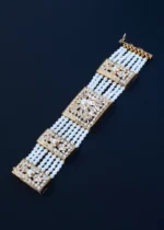 Pearl Jadau Flower Bracelet (Yellow Gold) BRA001111