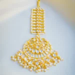 Pearl Kundan Chand Tika (Yellow Gold) ACC001002