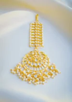 Pearl Kundan Chand Tika (Yellow Gold) ACC001002