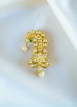 Pearl Kundan Kalgi for Men (Yellow Gold) KALGI1114