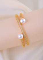 Pearl Luxe Open Cuff (Yellow Gold) BRA001885