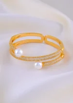 Pearl Luxe Open Cuff (Yellow Gold) BRA001885 - Image 3