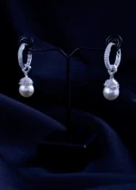 Pearl Magic 2-in-1 Hoops (Silver) EAR001901 - Image 2
