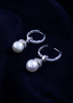 Pearl Magic 2-in-1 Hoops (Silver) EAR001901 - Image 3