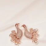 Pearl Peacock Earrings (Rose Gold) EAR000462