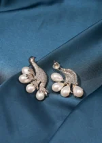 Pearl Peacock Earrings (Silver) EAR000483 - Image 4