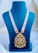 Pearl Ruby Rani Haar Set (Antique Gold) NEC000830 - Image 2