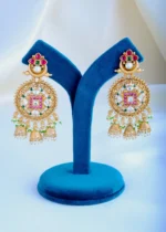 Pearl Ruby Rani Haar Set (Antique Gold) NEC000830 - Image 3