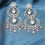 Pearl Silver Danglers (Silver) EAR000502
